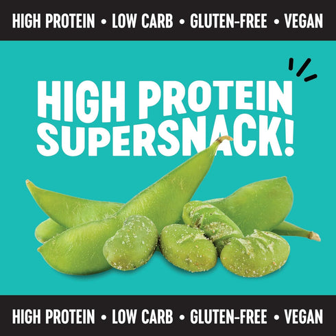 0.9oz (Pack 10) The Only Bean High Protein Snacks, Healthy Snacks for Adults and Kids, Vegan and Low Carb Snacks
