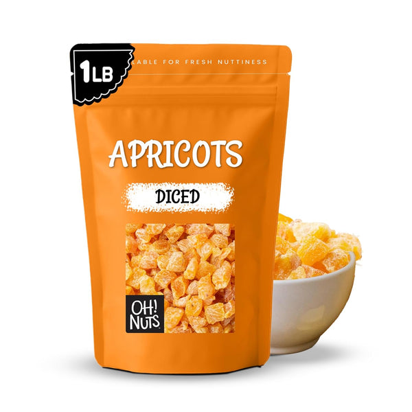 Oh! Nuts Dried Apricot - 1 lb - Dried Fruit Diced -