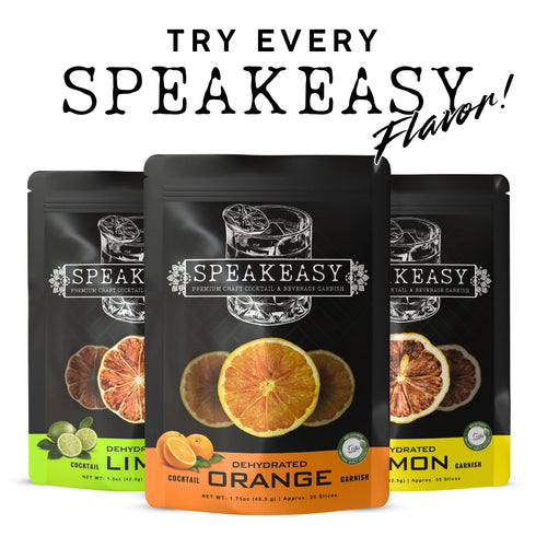1.5oz COCKTAIL GARNISHES Speakeasy Premium Dried Lemon Slices All-Natural Dehydrated Citrus Garnish for Cocktails