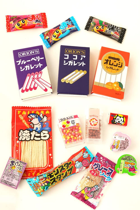 OSK 55 Pack Japanese Candy Snack Assortment, Pieces Box, Variety