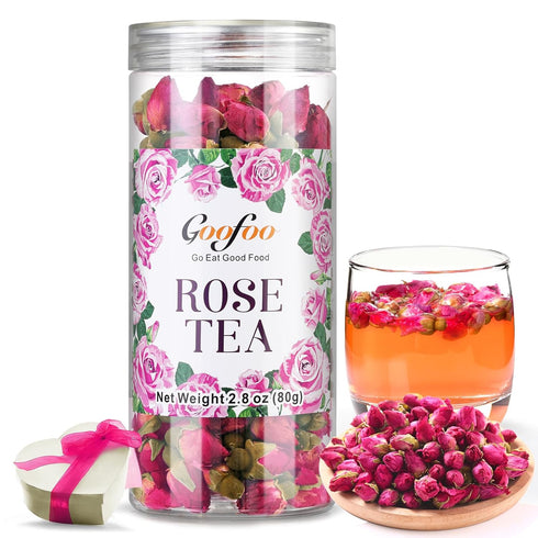Dried Rose Buds Tea, Edible Whole Flowers Loose Leaf Herbs, Premium Natural Healthy Fragrant Beverage, Ideal for Gift,
