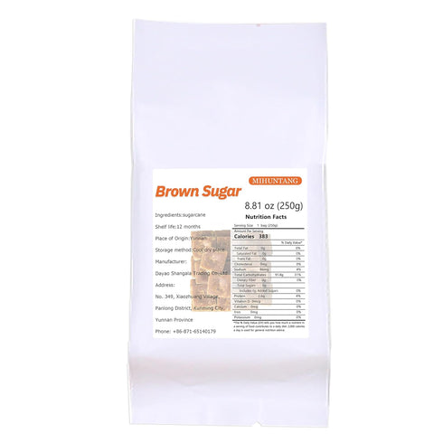 MIHUNTANG 8.81oz 250g Brown sugar -Handmade by ancient method-Preparation of brown sugar block from Yunnan sugarcane