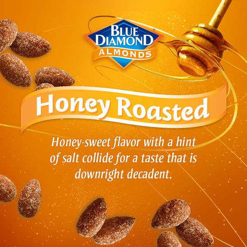 Blue Diamond Growers 45oz. Blue Diamond Almonds, Honey Roasted Flavored Snack Nuts Bonus Size Bag Great for Pantry