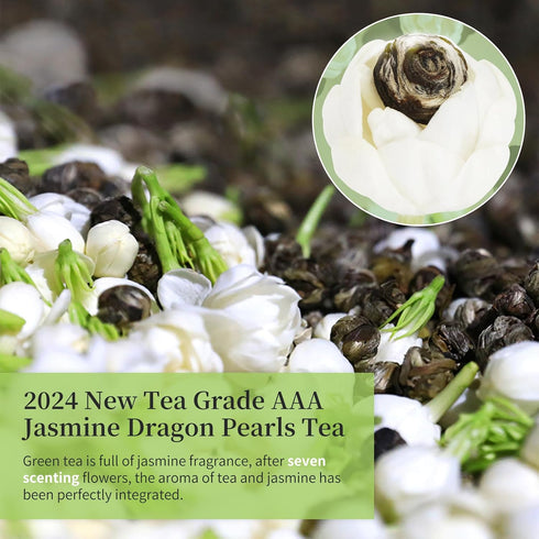 5.29oz/150g XIXICHA Jasmine Tea Jasmine Dragon Balls Grade AAA Loose Leaf GreenTea Long-lastingTea Natural Chinese Tea