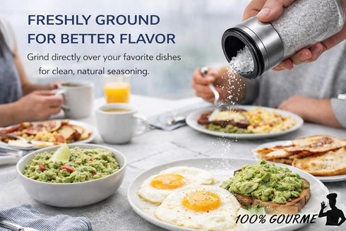 100% 16 oz (1 lb) Gourmet Caribbean Sea Salt, Extra Coarse Crystals for Grinder Refill, Clean Natural Rock Sea Salt