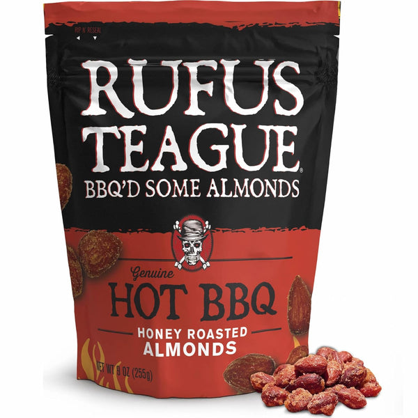 Rufus Teague Hot BBQ Honey Roasted Almonds Sweet, Spicy & Smoky Gourmet