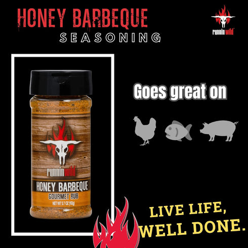 Gourmet Honey BBQ Rub and Seasoning, 5.7 ounces, Perfect for Pork, Chicken, Ribs, and Salmon