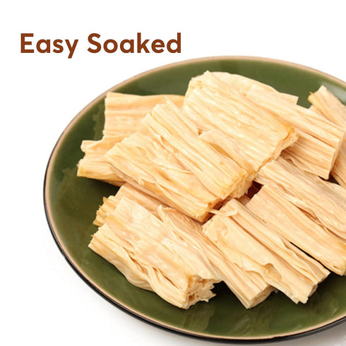 ONTRUE 9.88 Oz Dried Beancurd Sticks, Asian Tofu Yuba, Precut Tofu, Good Source Of Protein, Non-GMO, Vegan, Great