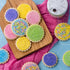 6 Jimmies, 2.75 Sweets Indeed Dye Free Pastel Sprinkles Cell, Yellow Blue Purple and Pink Sugar with Pastel No