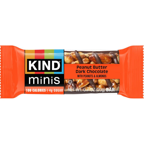 Pack, 30 Count KIND Mini Snack Bars Variety Gluten Free, Low Sugar, Low Calorie Snacks, Dark Chocolate Nuts & Sea Salt