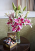 Sunset 5 KaBloom Flowers - Sailor's Bouquet of Fresh Pink Lilie - Gift for Birthday, Anniversary, Get Well, Easter