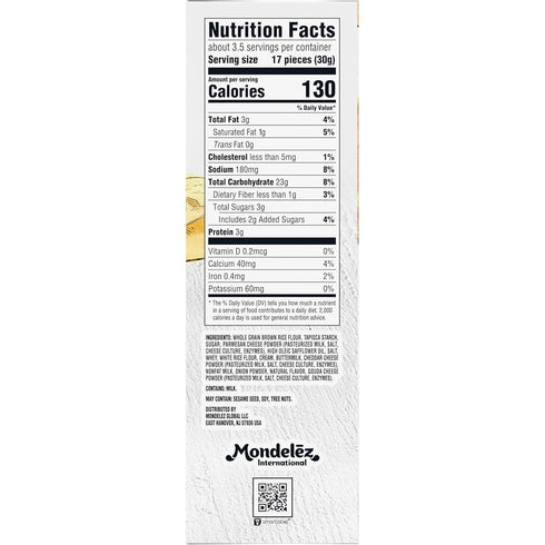 6 3.5 oz Good Thins Three Cheese Rice & Cheese Snacks Gluten Free Crackers, Bulk Snack Crackers, - Boxes