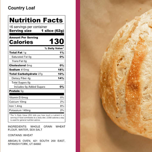 Abigails Oven Country 3 (2) Fresh Sourdough Bread San Francisco Bakery Style Dutch Oven Loaf Hand-made Ingredient