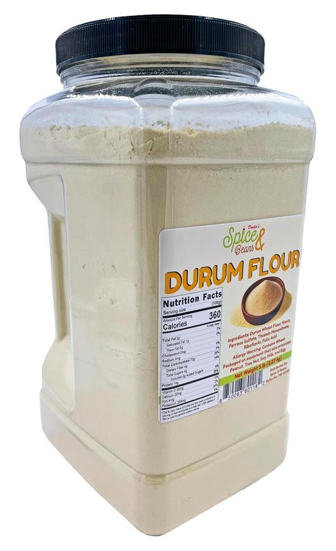 5 lb Durum Flour | Premium Durum Wheat Flour for Homemade Pasta, Bread & Pizza Dough | Extra Fancy Fine Ground Baking
