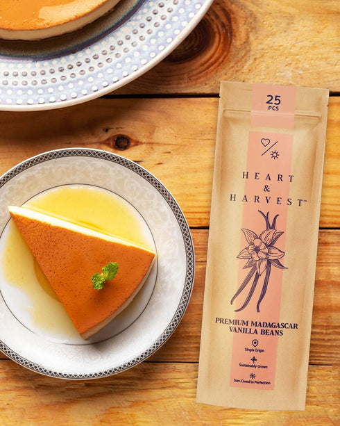 5"-6" Set 25 (Pack 25) Heart & Harvest Madagascar Vanilla Pods Grade A, Length, of Whole Vanilla Beans Perfect