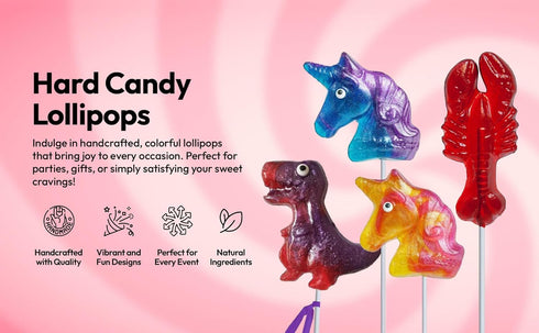(5-count, Melville Candy Classic Cherry-Flavored Red Lobster Lollipops Handcrafted Hard Candy Party Favors Coastal