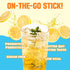 TEAZEN Lemon Kombucha Tea, Hydration Drink Mix, Sugar Free with Live Probiotics & Prebiotics, 10 Sticks