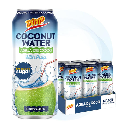 De Mi Pas Coconut Water with Pulp Natural Coconut Beverage for Year-Round
