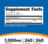 1000mg, 390mg 240 Nutricost Pink Himalayan Salt Capsules Sodium, Capsules - Non-GMO, Gluten Free