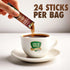 (24 100% SOLLO Slim Infused Instant Coffee sticks Servings) Weight Loss Healthy Body Support, Medium- Dark Roast