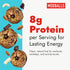 10 Count, 7.05oz 8g Happy Wholesome Almond Coconut Chocolate Protein Balls, Bag, Protein per Serving, Individually