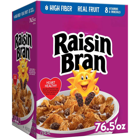 Generic Raisin Bran Breakfast Cereal, Excellent Source of Fiber, 76.5 oz Box (Pack