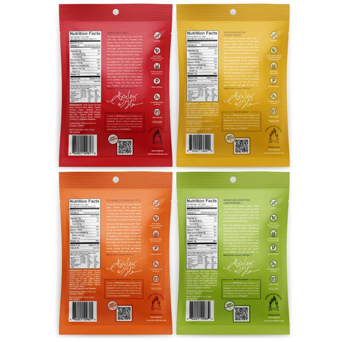 Pack Pack (5) 8 PREVAIL Beef & Turkey Jerky Variety - Low Sodium and Gluten-free! I Original Beef, Spicy, Umami