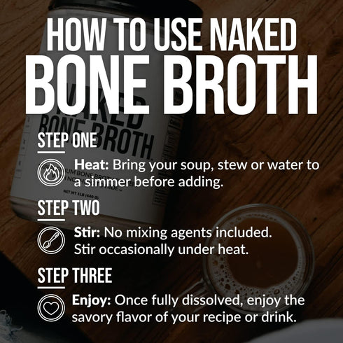 21G 17G 1LB NAKED Bone Broth - Beef Bone Broth Protein Powder - Protein, Collagen - Gut Health and Joint Supplement