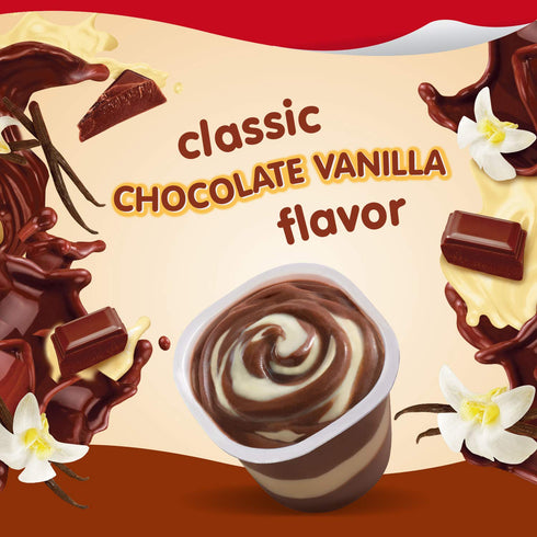 Snack Pack 3.25 oz., 4-Count (Pack 12) Chocolate Vanilla Flavored Pudding Cups