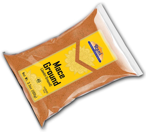 3.5oz (100g) Rani Mace Ground (Javathri) Powder, Spice ~ All Natural | Vegan | Gluten Friendly | NON-GMO | Kosher |