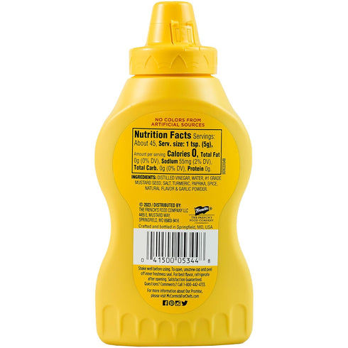 8 oz (12 pack) French's Classic Yellow Mustard Squeeze Bottle