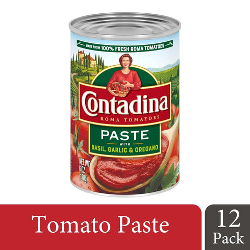 Contadina Tomato Paste Contadina Tomato Paste with Italian Herbs, 6 oz (Pack of 12)