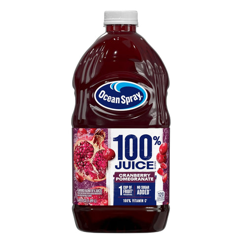 Ocean Spray 100% Juice Cranberry Pomegranate Juice Blend, 64 Fl Oz Bottle