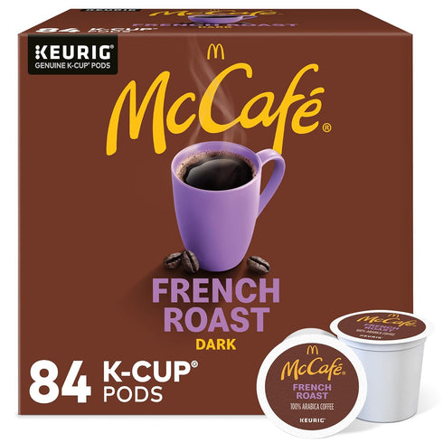 McCafe French Roast, Keurig Single Serve K-Cup Pods, Dark Roast Coffee Pods,