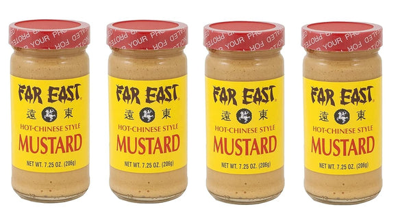 Generic Hot Chinese Mustard - Four 7.25 Ounce Jars of Chinese Hot Mustard