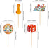 24Pcs Board game Cupcake Toppers Boy Girl Birthday Party Decorations Flying chess game party Decorations Kids Adults