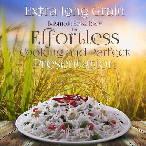 10 Lbs. Shahzada Basmati Sela Rice Extra Long Grain, Non-Sticky, Non GMO, Vegan, Gluten Free, No Cholesterol, Low