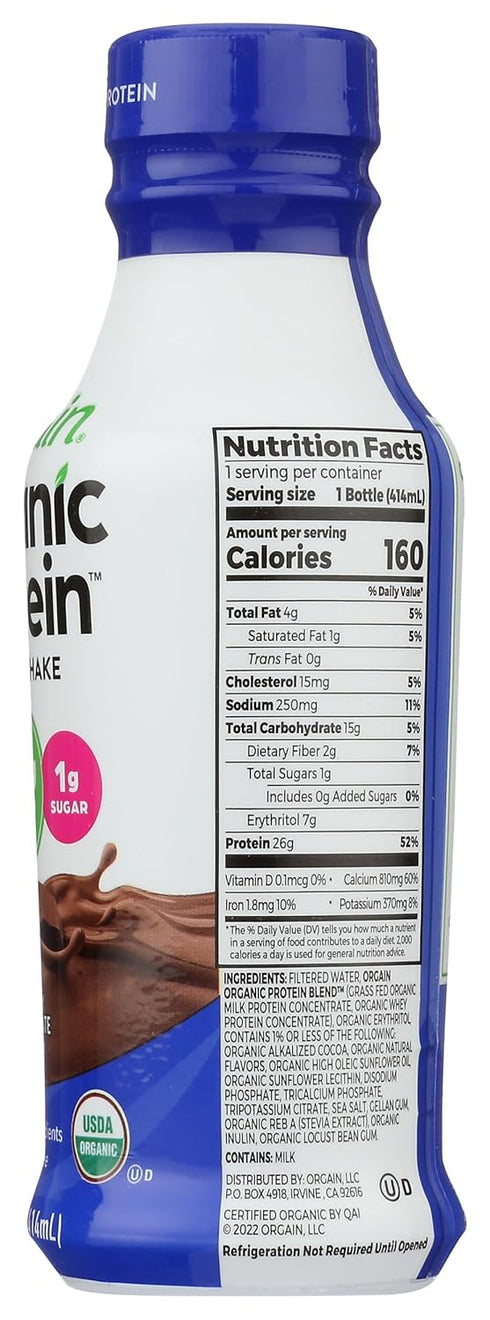 Creamy Chocolate Fudge Organic Protein Shake by Orgain