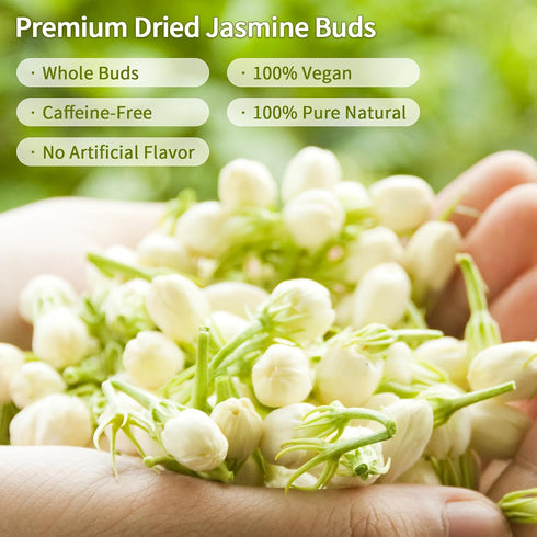 ANTAKUBU Flowers,30g/1.05oz,Edible Baking,100% Dried Jasmine Jasmine Flowers Tea For Tea, Natural & Pure Whole Buds