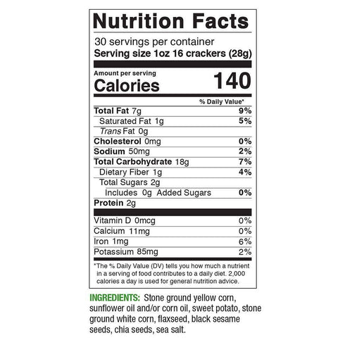 RW Garcia 15 (Pack 2) Organic Sweet Potato Cracker, Ounce