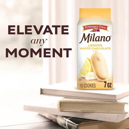 7 Oz Pepperidge Farm Milano White Chocolate Lemon Flavored Cookies, Bag