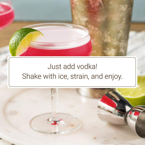 (750 ml, 2-Pack) Monin - HomeCrafted Dragon Fruit Cosmo Cocktail Mix, Ready-to-Use Drink Mixer, Strawberry & Pear