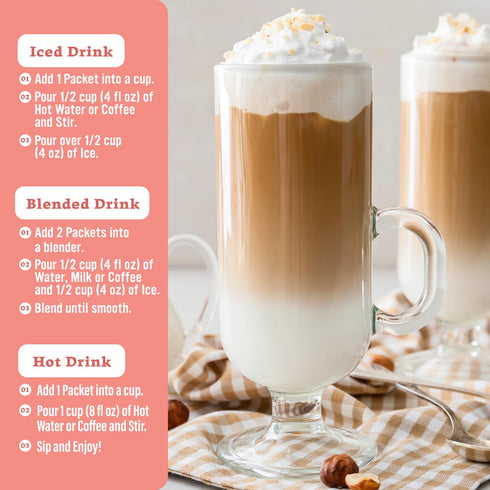 Frozen (20 The Bean Hazelnut Frappe & Latte Instant Mix Sticks), Made with Arabica Coffee, Double Shot Caffeine, Low