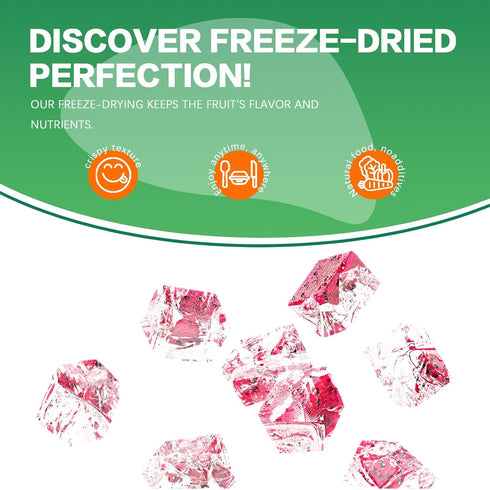 6.53OZ/185G Frozen Freeze Dried Dragon Fruit, Freeze Dried Fruit, Drago n Fruit, Freez e Dri ed Dragon Fru-it Cubes, No