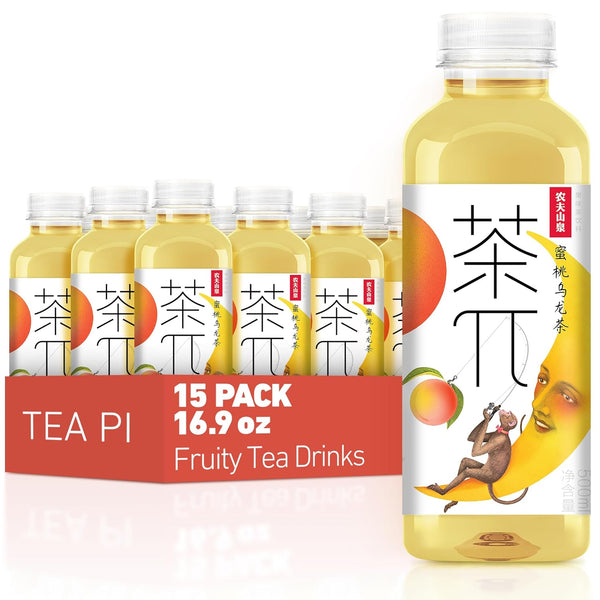 Visit the Store Tea PI Iced Tea Peach Oolong Tea Sweet Iced Fruit Tea Bottles,