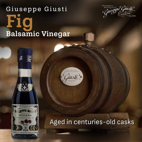 3.38 oz (100 ml) Pack 1 Giusti Fig Balsamic Vinegar-Based Condiment from Modena Italy Premium Italian Aceto Balsamico
