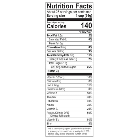 32 oz (Pack 2) Cocoa PEBBLES Cereal, Gluten Free Rice Cereal, Family Size Bag
