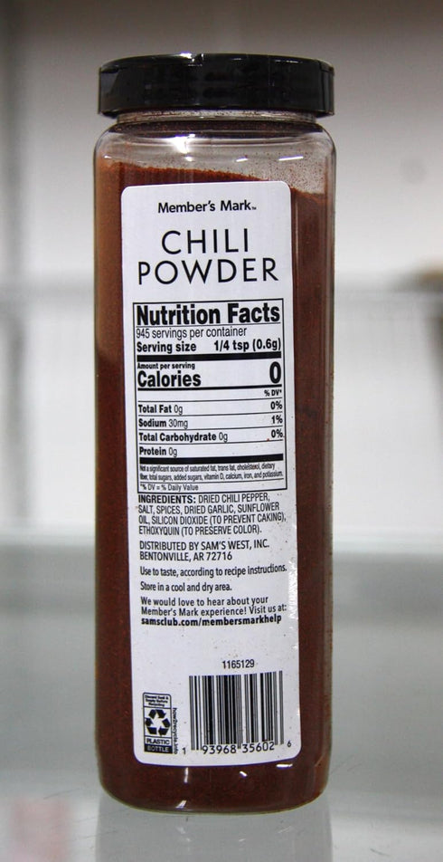 GENERIC Chili Powder, Containing an array of spices including salt, garlic and chili peppers, 20 oz