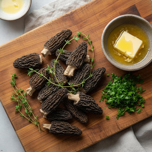 1oz (28.35g) Auditum Premium Dried Morel Mushrooms, Wild Harvested, Nutrient-dense for Vegans, Earthy Flavor & Rich