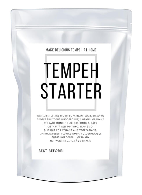 0.7oz. Tempeh Starter Culture with Rhizopus Spores - Make Delicious Tempeh at Home, High Protein Rhizopus Tempeh